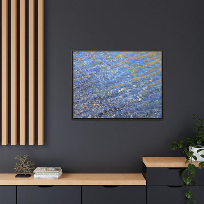 Aqua Fragments - Unique Stretched Canvas Wall Art