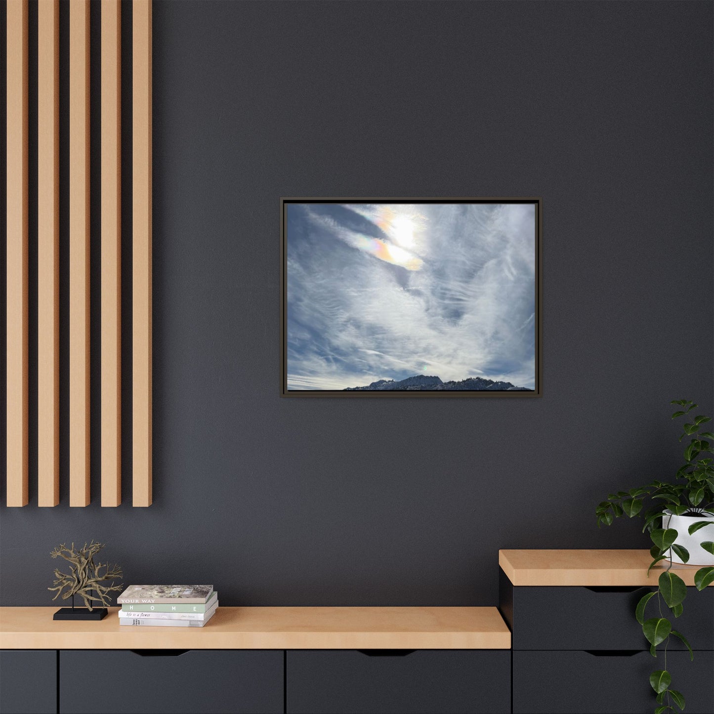 Whispers of Winter's Embrace - Unique Stretched Canvas Wall Art