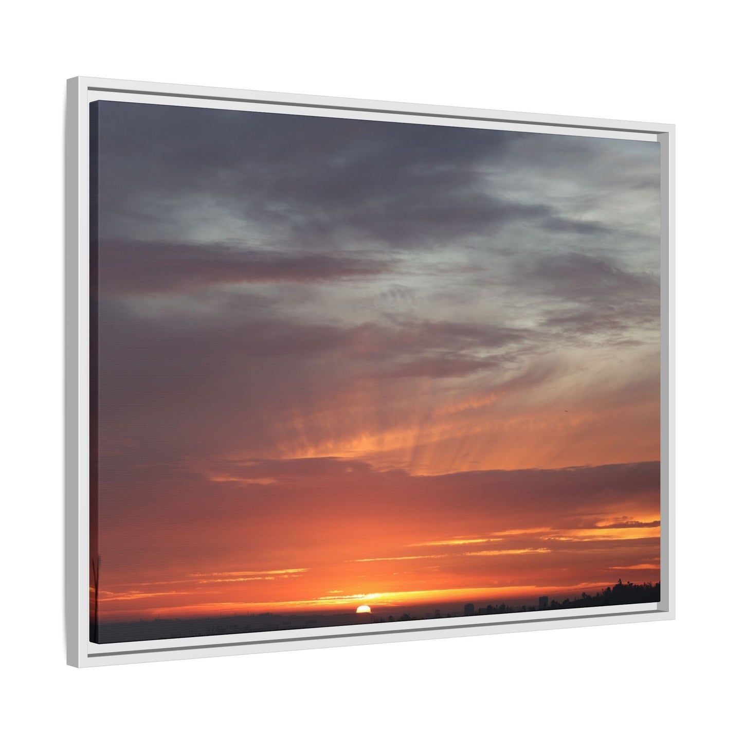 Fiery Horizon - Unique Stretched Canvas Wall Art - Art By Earth