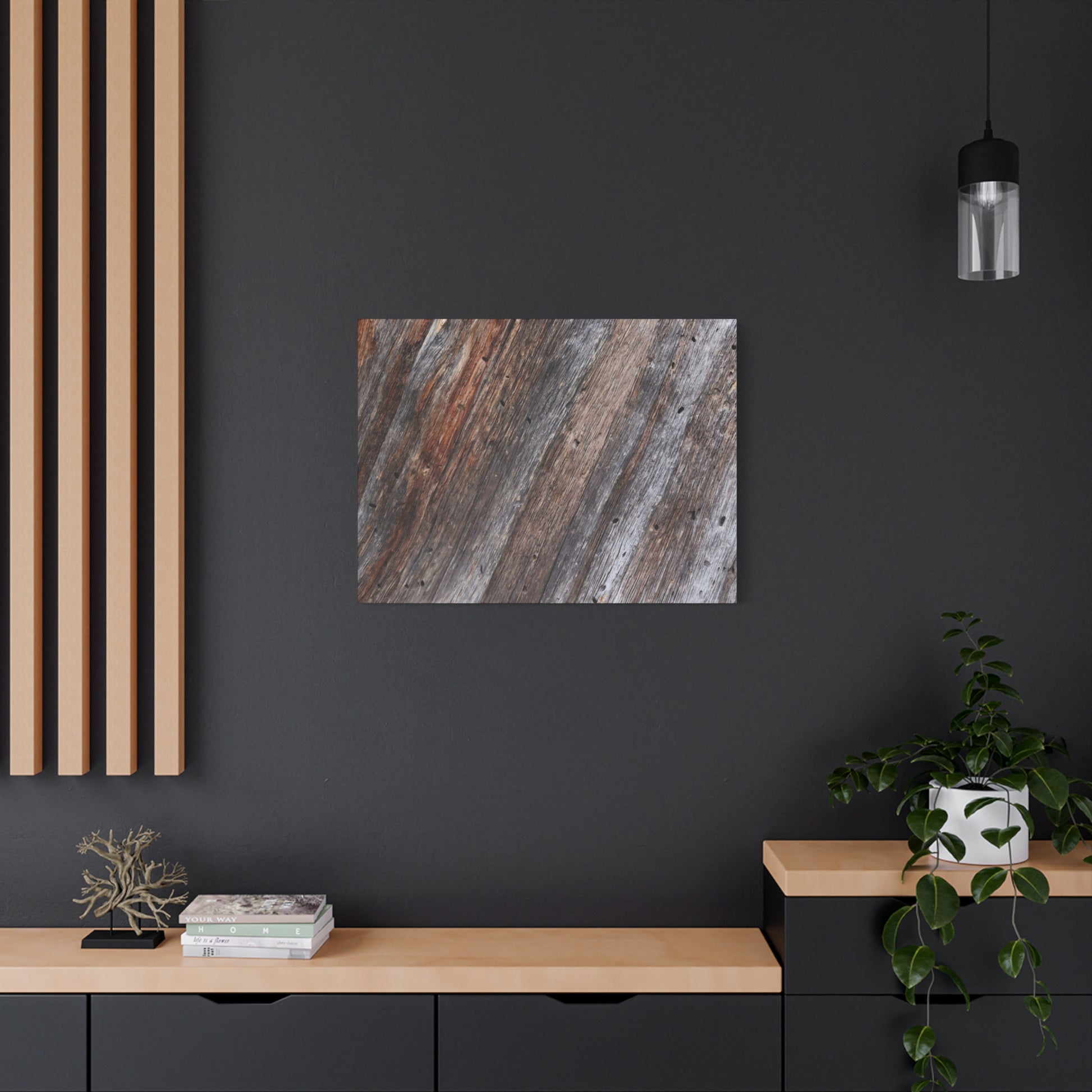 Aged Timber Surface - Unique Frameless Canvas Wall Art - Art By Earth