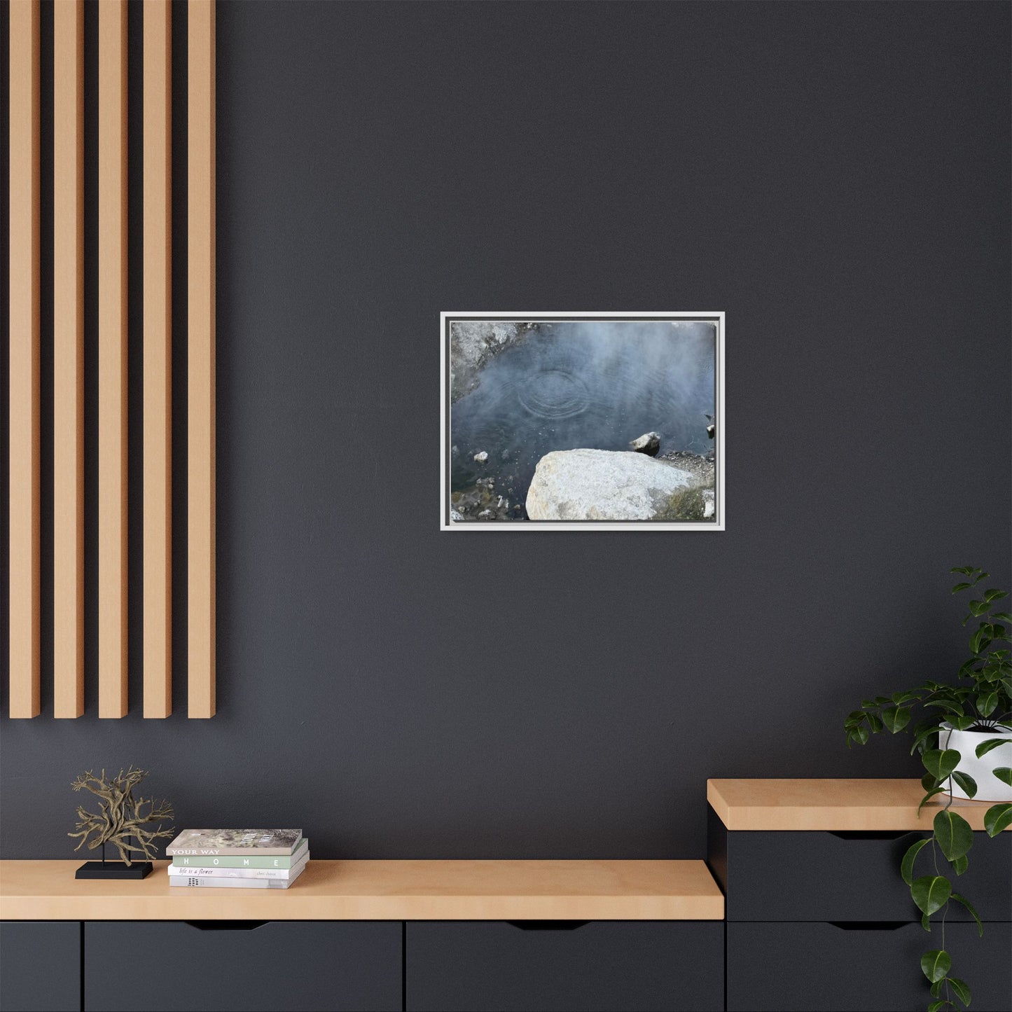 Ripples of Silence - Unique Stretched Canvas Wall Art