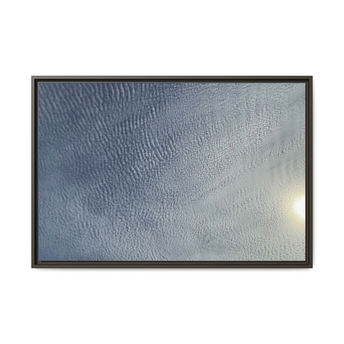 Undulating Whispers of Cerulean Stillness - Unique Stretched Canvas Wall Art - Art By Earth