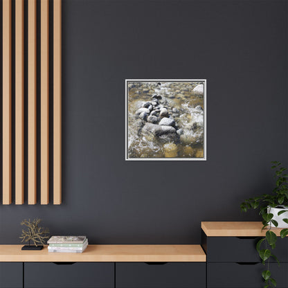 Mountain Stream Flow - Unique Stretched Canvas Wall Art - Art By Earth