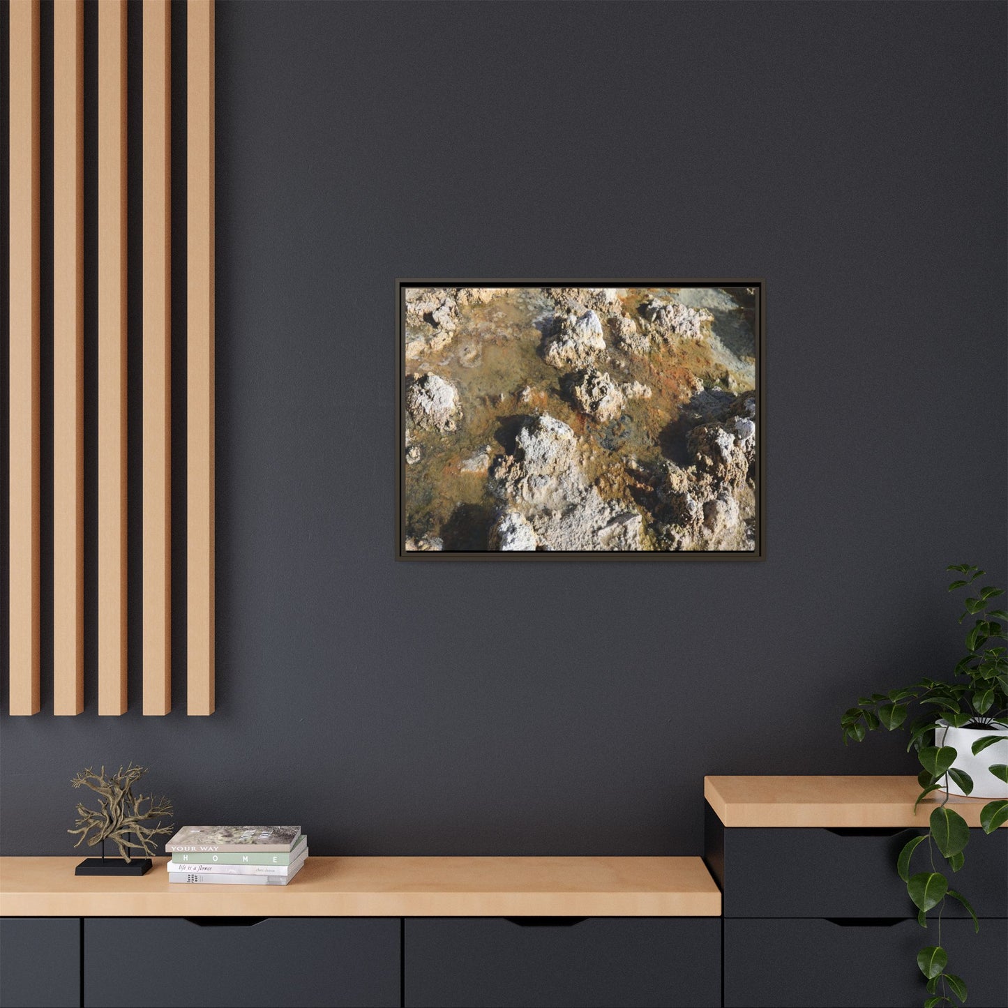 Stone Sea of Silence - Unique Stretched Canvas Wall Art