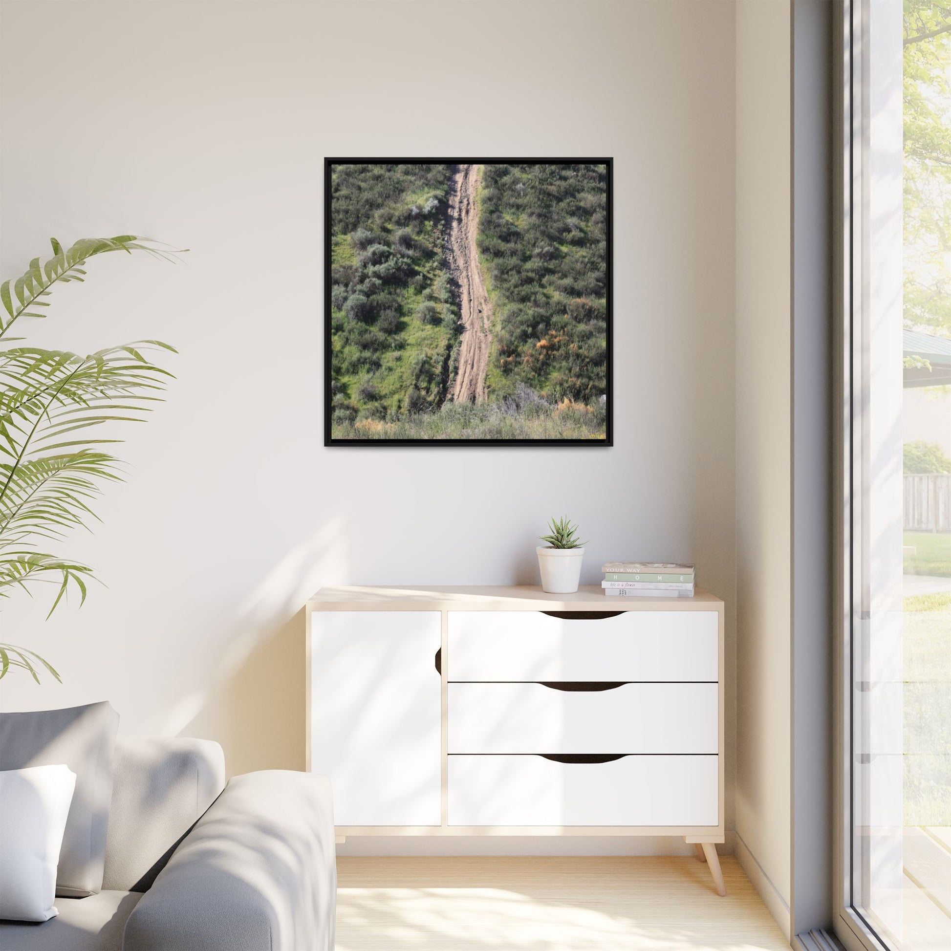 Desert Path Through Sage - Unique Stretched Canvas Wall Art - Art By Earth