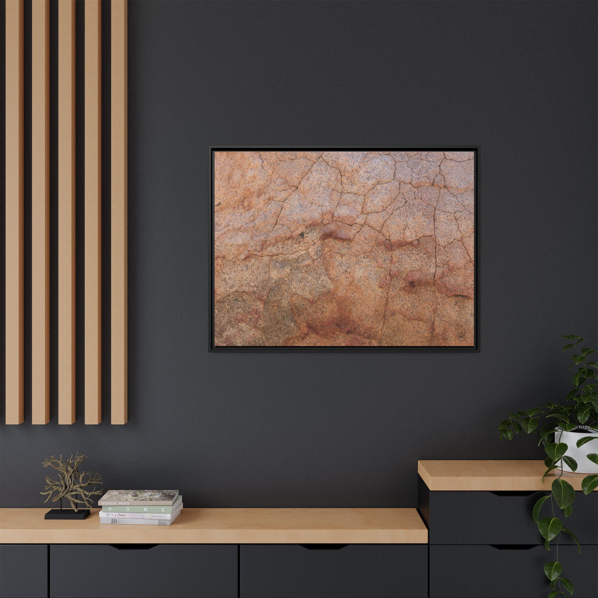 Russet Fissures - Unique Stretched Canvas Wall Art - Art By Earth