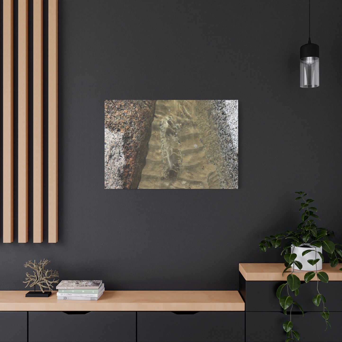 Weathered Concrete Gap - Unique Frameless Canvas Wall Art - Art By Earth