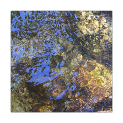 Azure Fragments - Unique Frameless Canvas Wall Art - Art By Earth