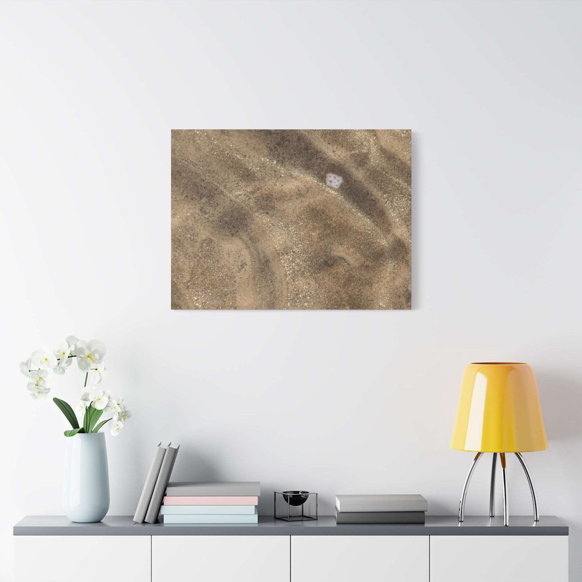 Sandy Shore Impressions - Unique Frameless Canvas Wall Art - Art By Earth