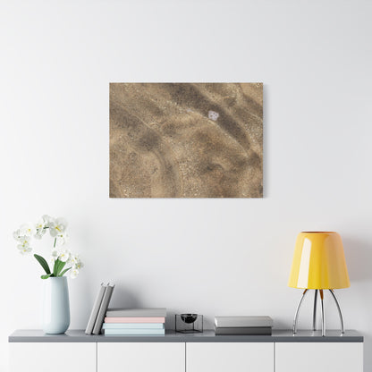 Sandy Shore Impressions - Unique Frameless Canvas Wall Art - Art By Earth