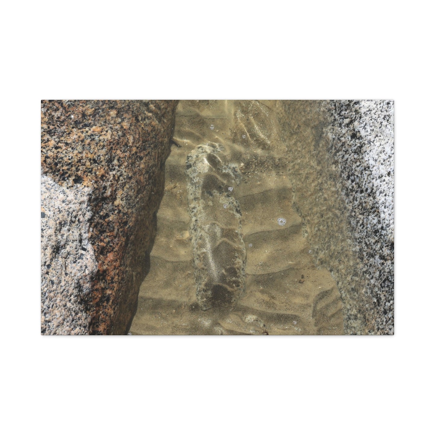 Weathered Concrete Gap - Unique Frameless Canvas Wall Art - Art By Earth