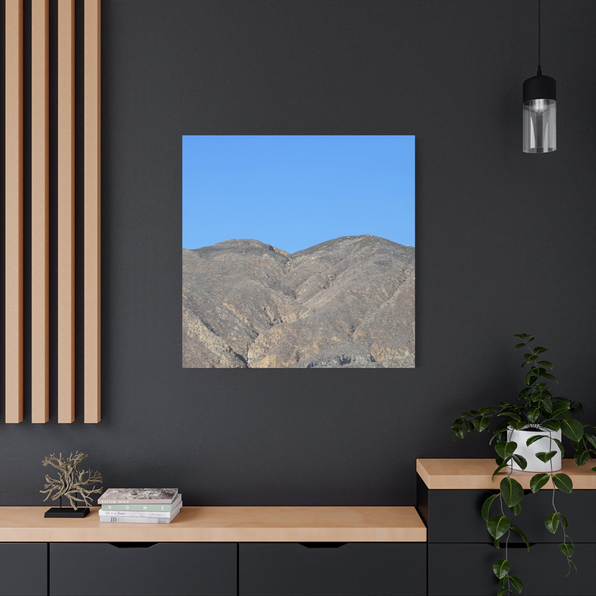 Dusty Peaks of Silence - Unique Frameless Canvas Wall Art - Art By Earth