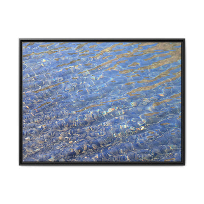 Aqua Fragments - Unique Stretched Canvas Wall Art