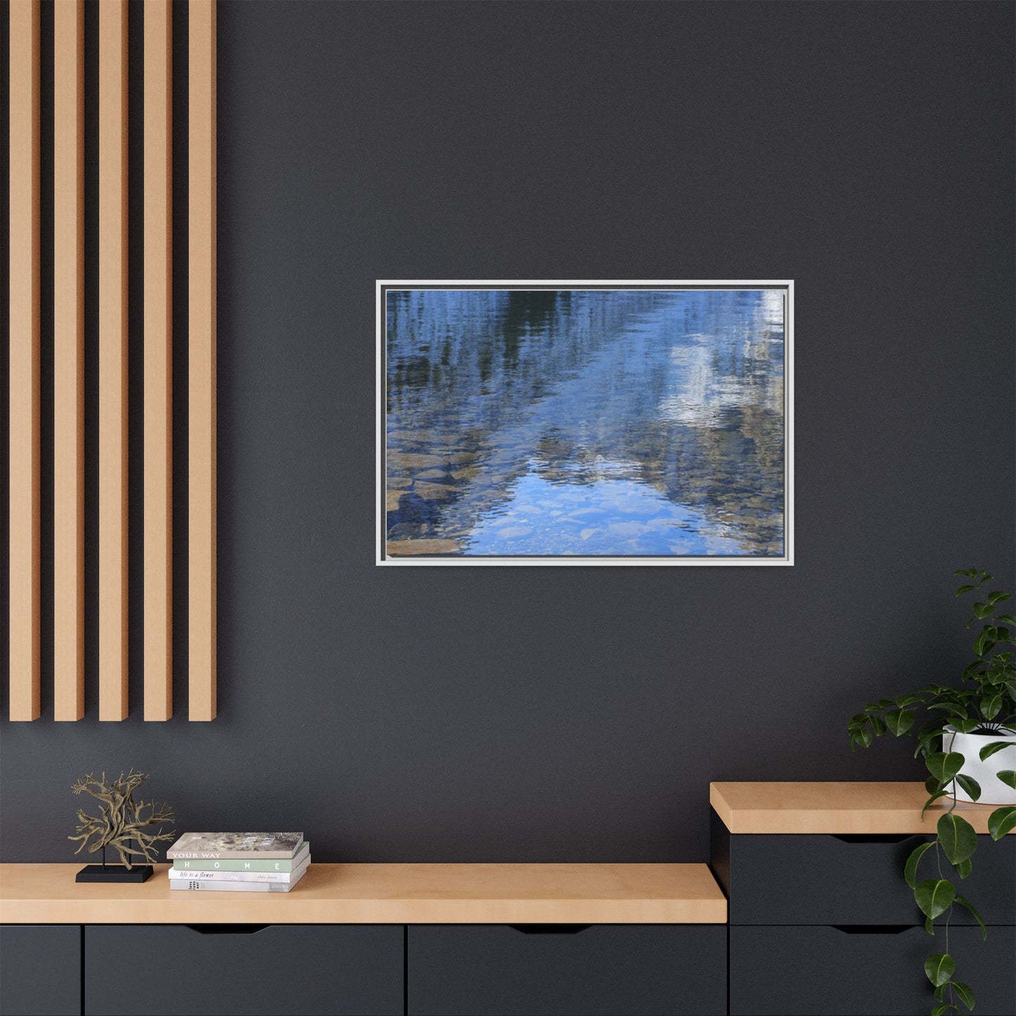 Reflected Stones - Unique Stretched Canvas Wall Art