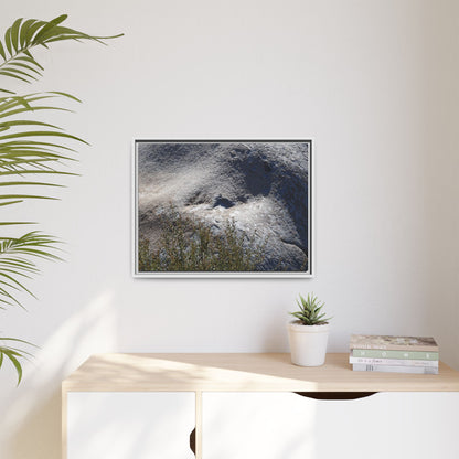 Weathered Boulder with Character - Unique Stretched Canvas Wall Art