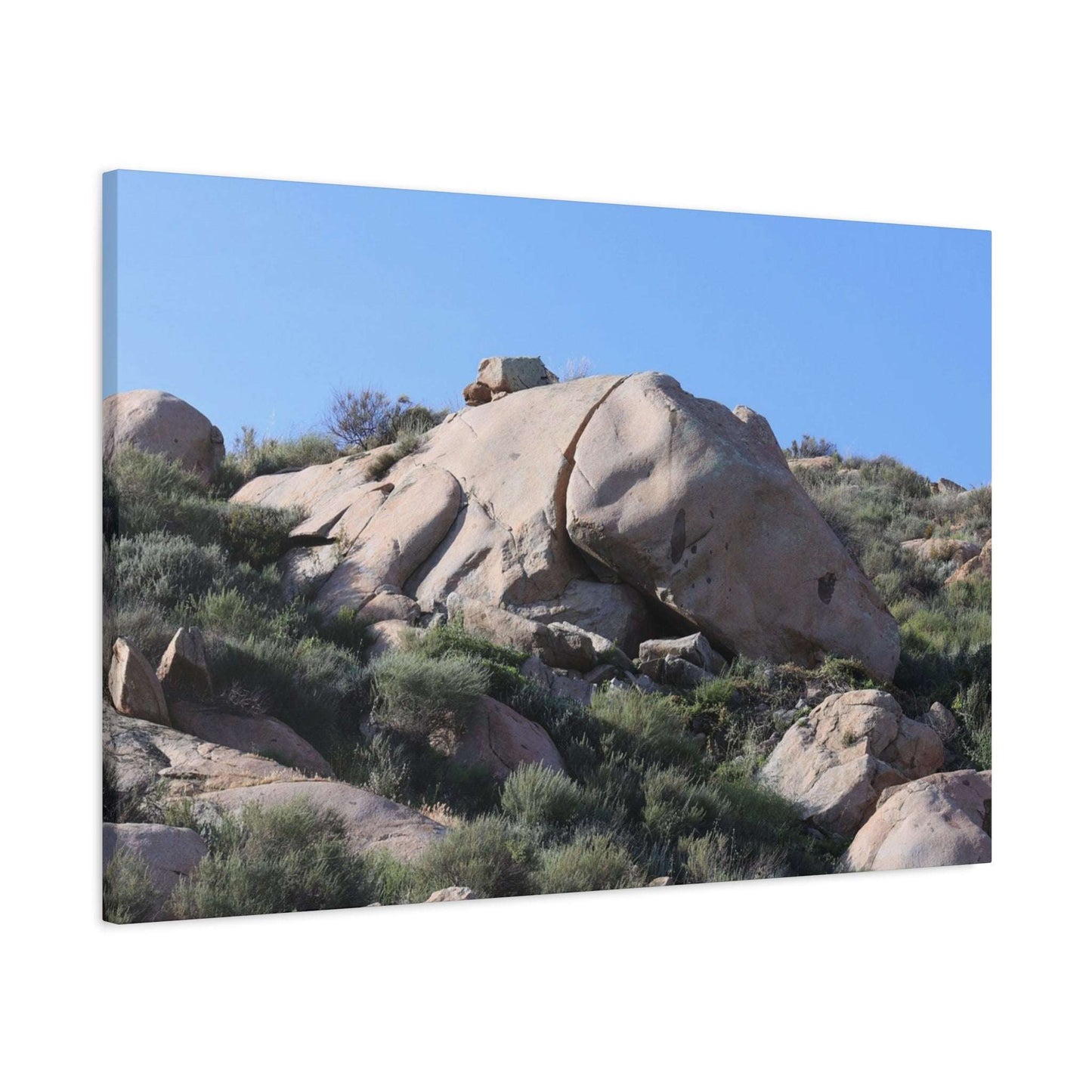 Ancient Rocks in Desert Landscape - Unique Frameless Canvas Wall Art - Art By Earth