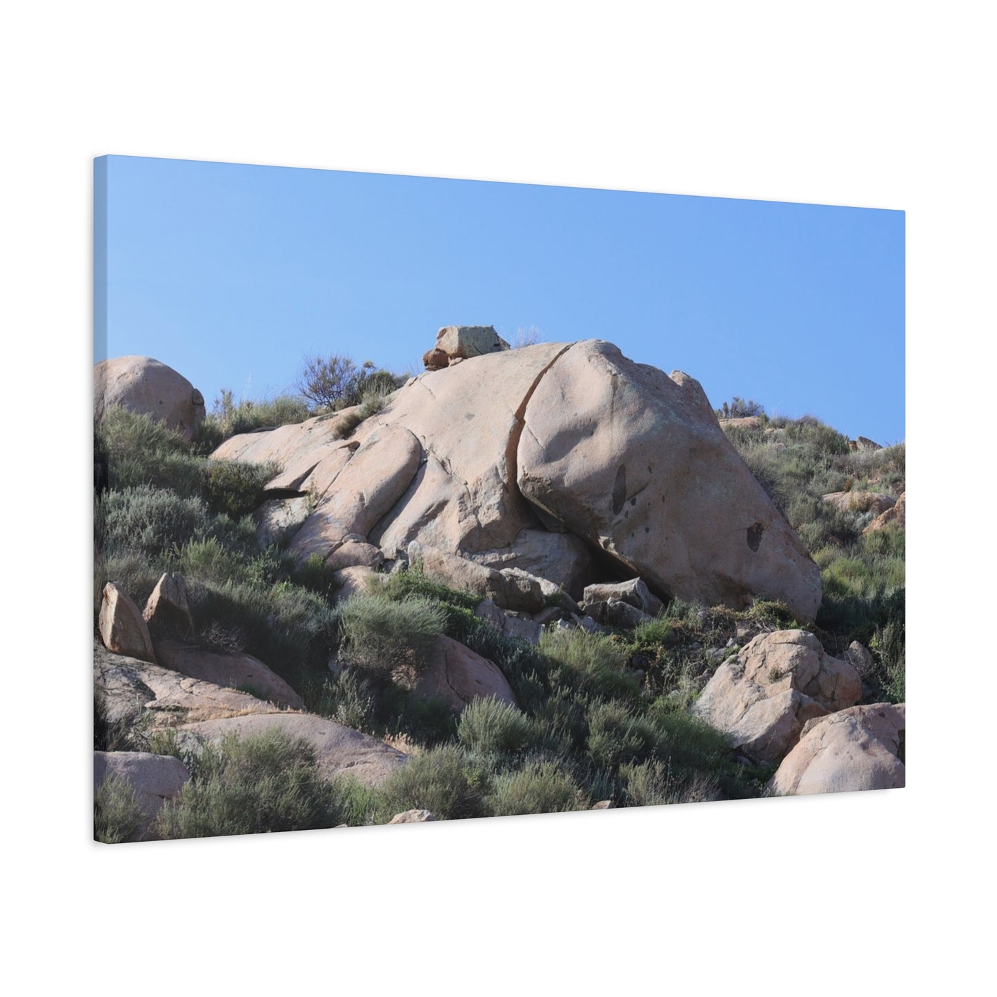 Ancient Rocks in Desert Landscape - Unique Frameless Canvas Wall Art - Art By Earth