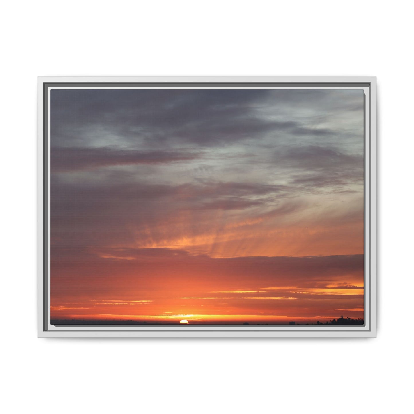 Fiery Horizon - Unique Stretched Canvas Wall Art - Art By Earth