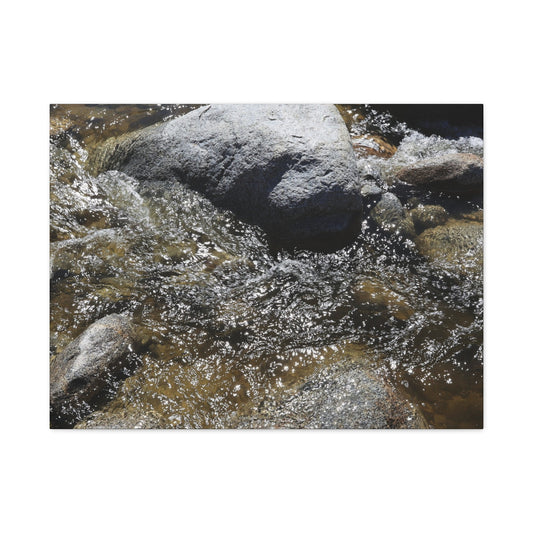 Rocky Stream - Unique Frameless Canvas Wall Art - Art By Earth