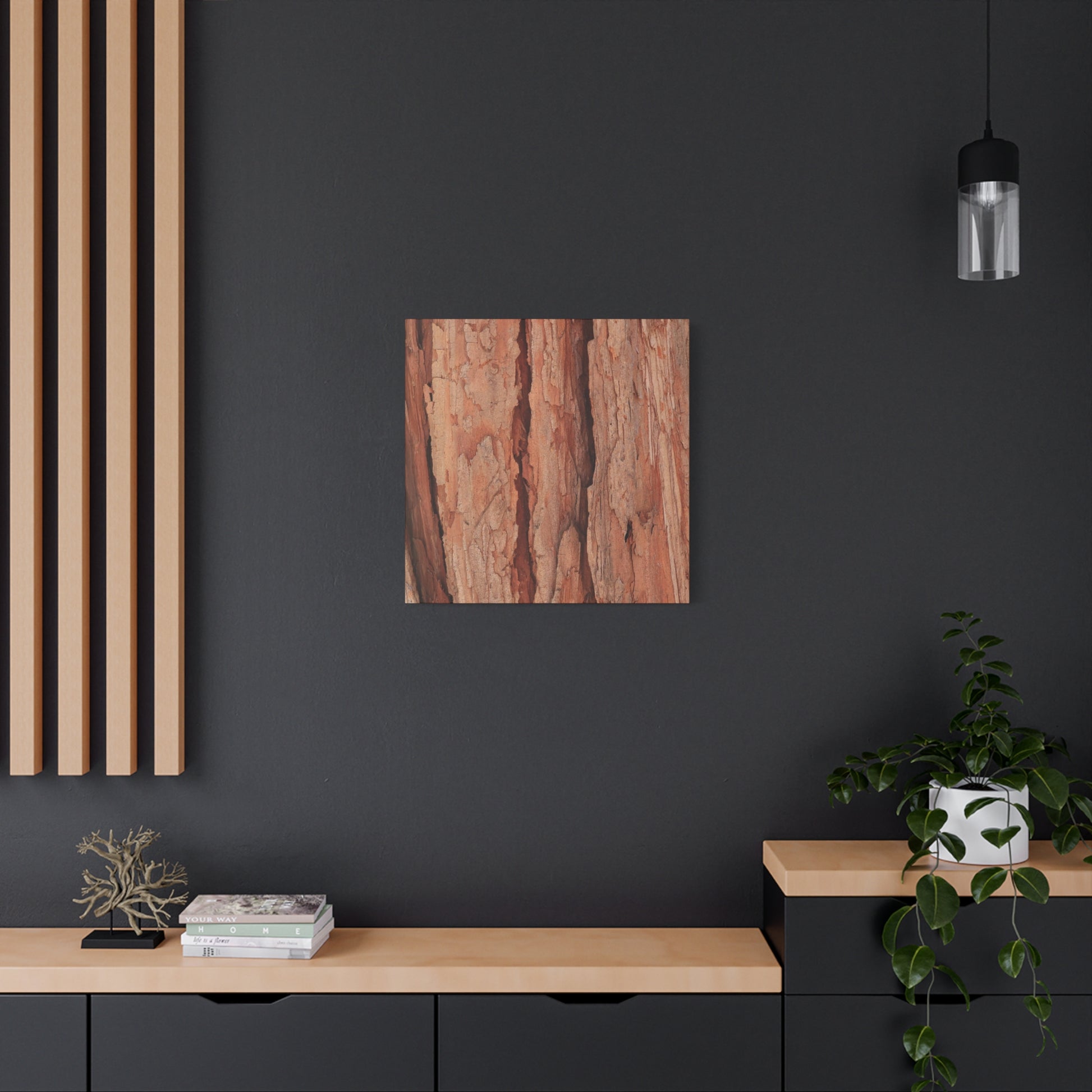 Bark Layers of Time - Unique Frameless Canvas Wall Art - Art By Earth