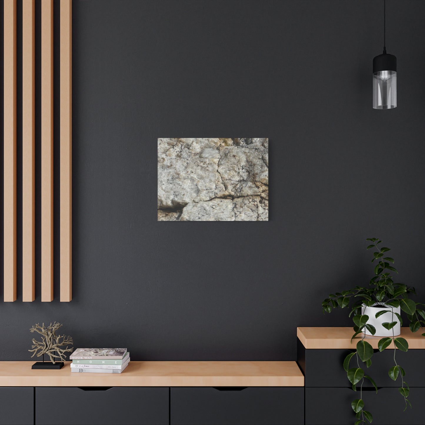 Ancient Rock Face - Unique Frameless Canvas Wall Art - Art By Earth