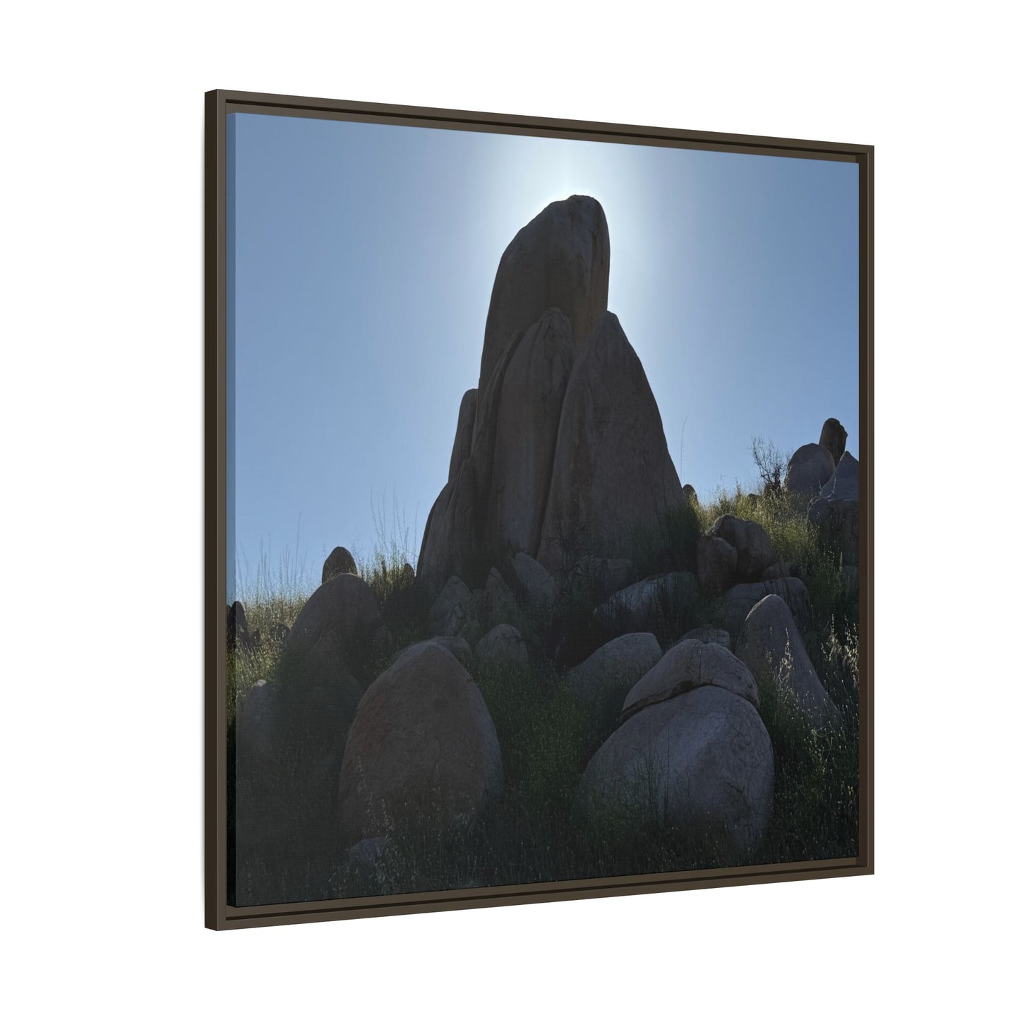 Boulder Silhouette - Unique Stretched Canvas Wall Art - Art By Earth