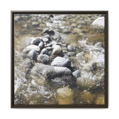Mountain Stream Flow - Unique Stretched Canvas Wall Art - Art By Earth