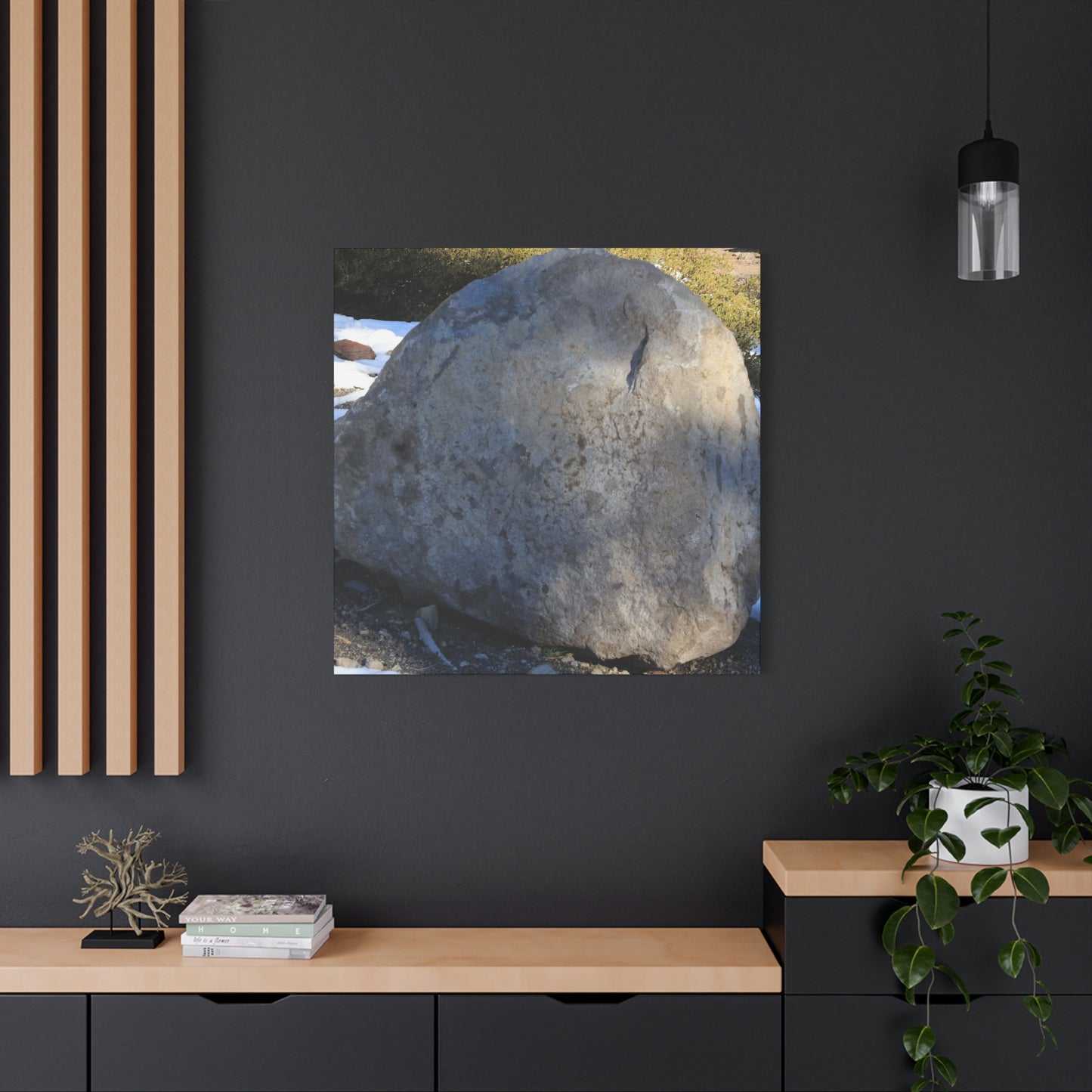 Stone of Silence - Unique Frameless Canvas Wall Art