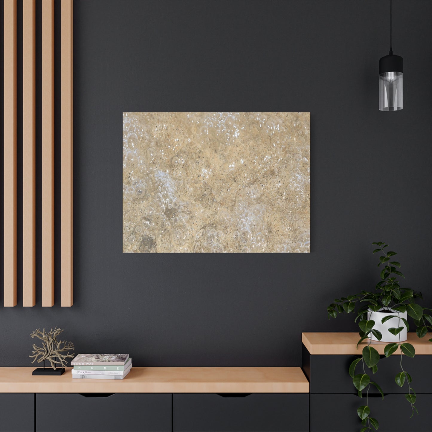 Bubbles in Sand - Unique Frameless Canvas Wall Art - Art By Earth