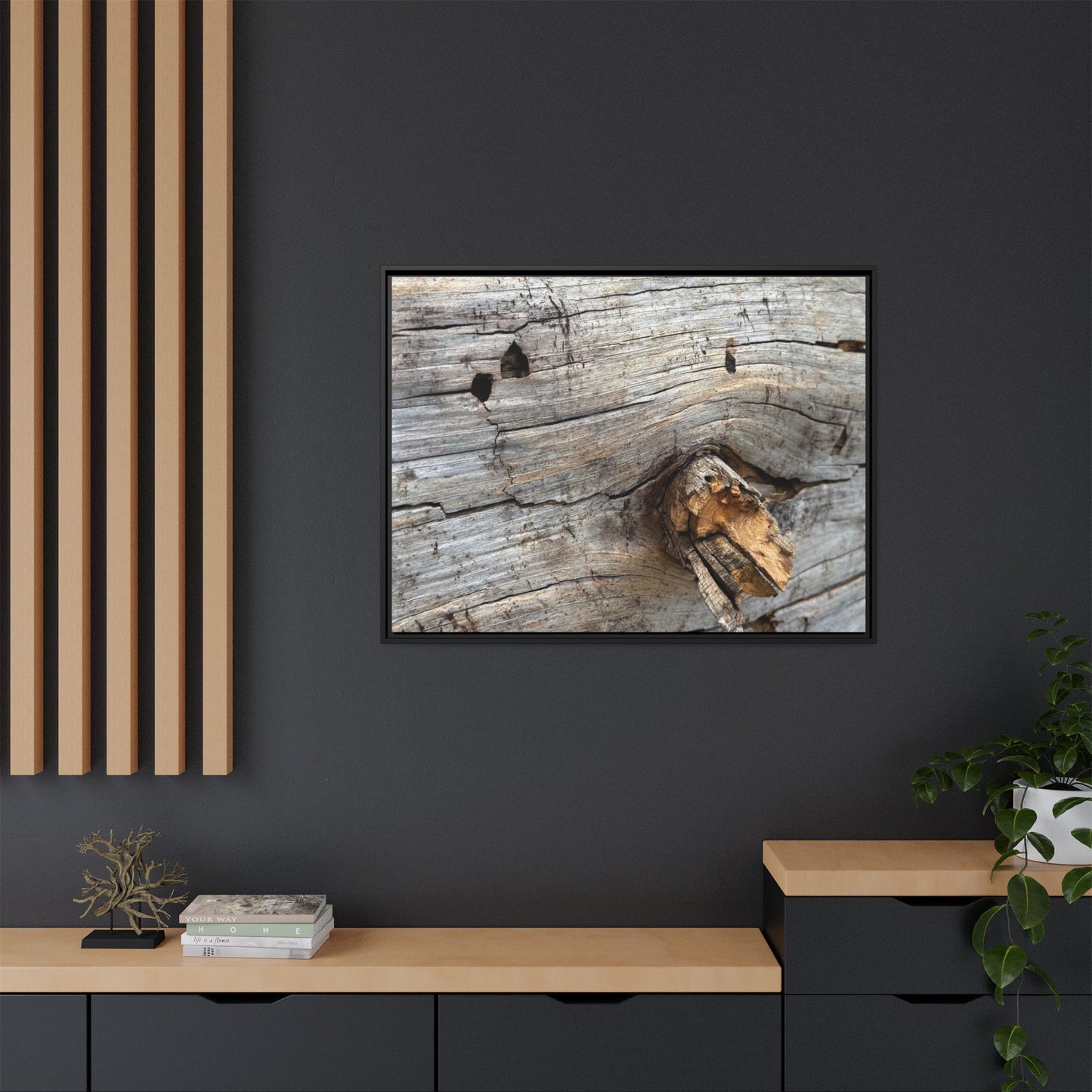 Weathered Wood Texture - Unique Stretched Canvas Wall Art - Art By Earth