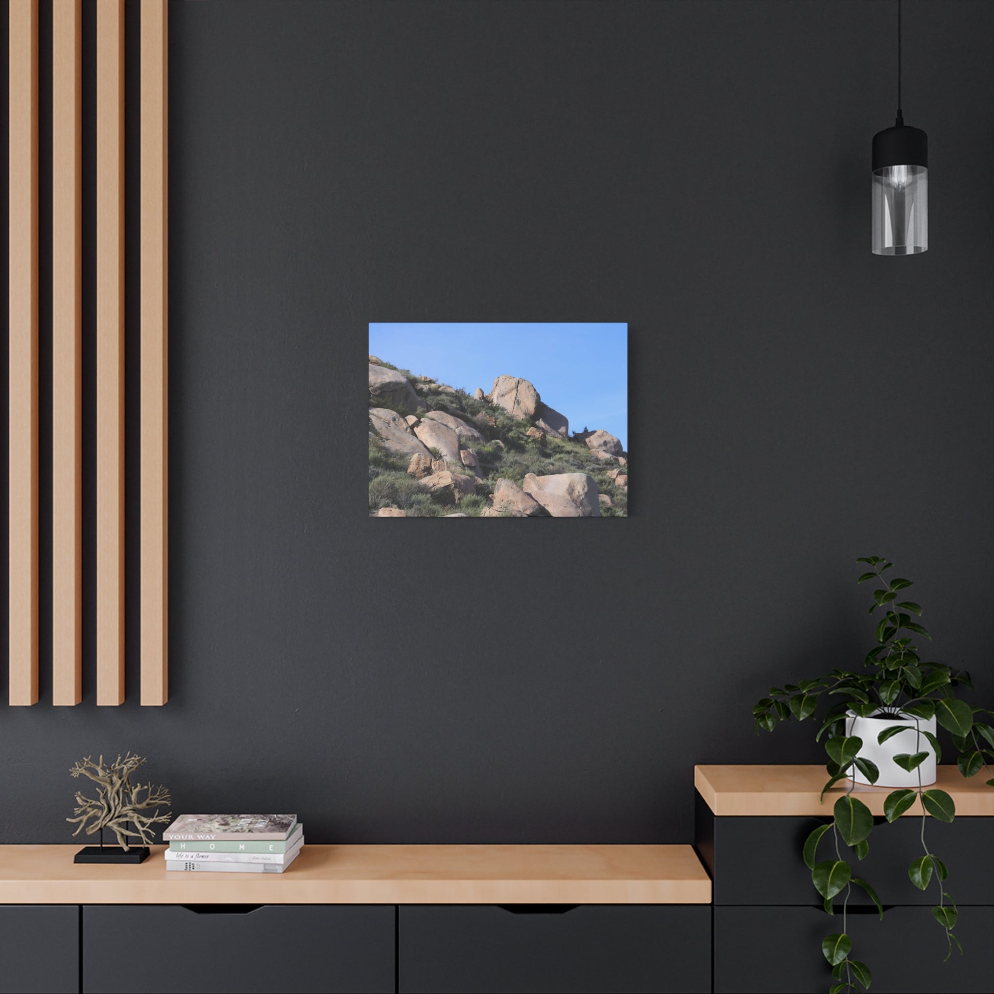 Desert Boulder Formation - Unique Frameless Canvas Wall Art - Art By Earth