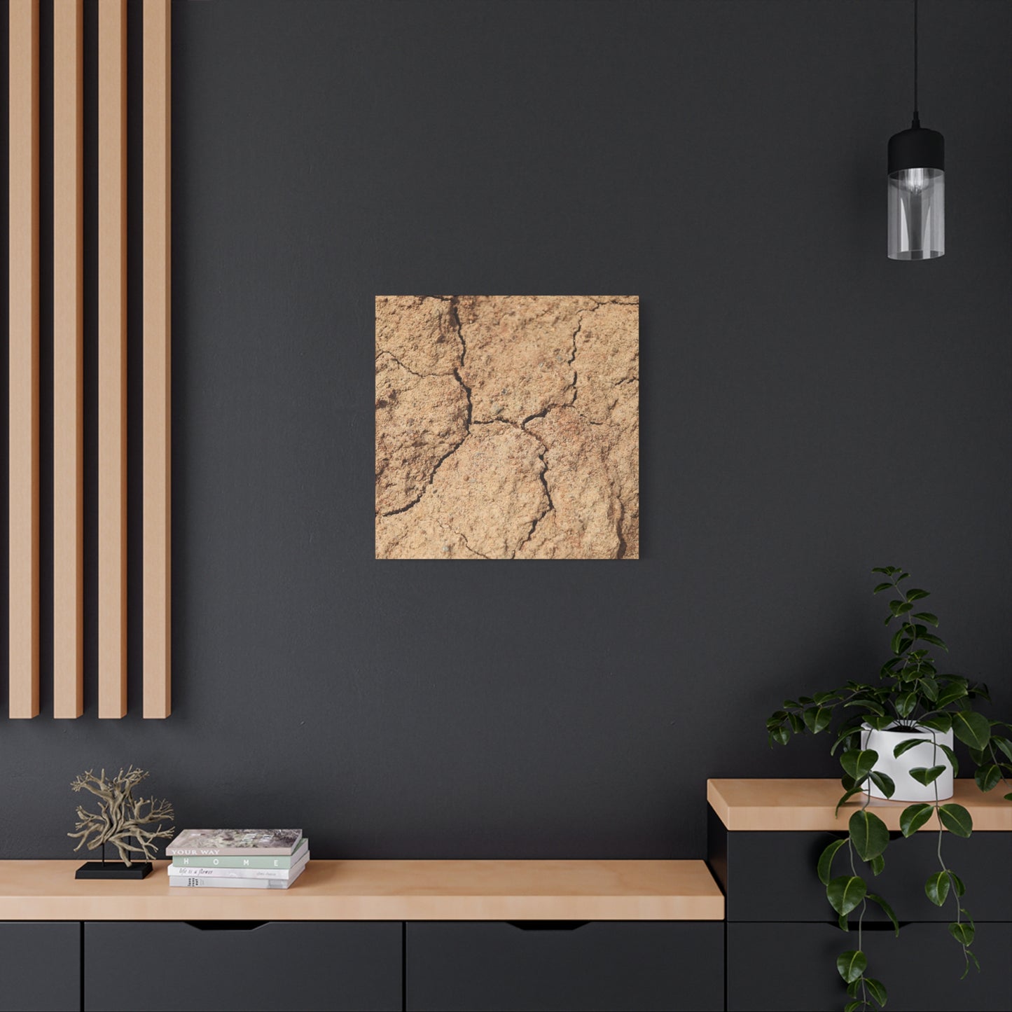 Cracked Earth's Lament - Unique Frameless Canvas Wall Art - Art By Earth
