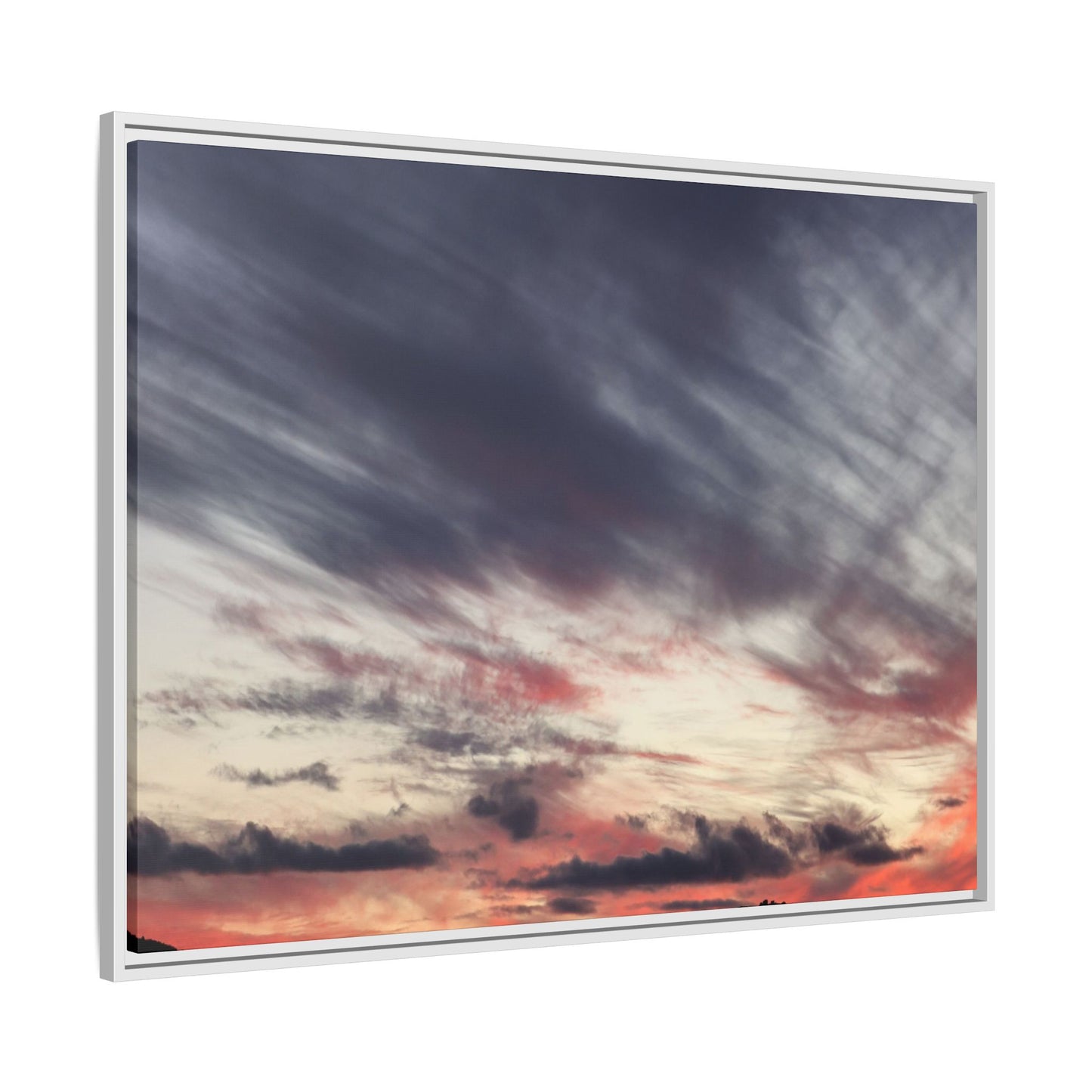 Fiery Sky at Dusk - Unique Stretched Canvas Wall Art - Art By Earth