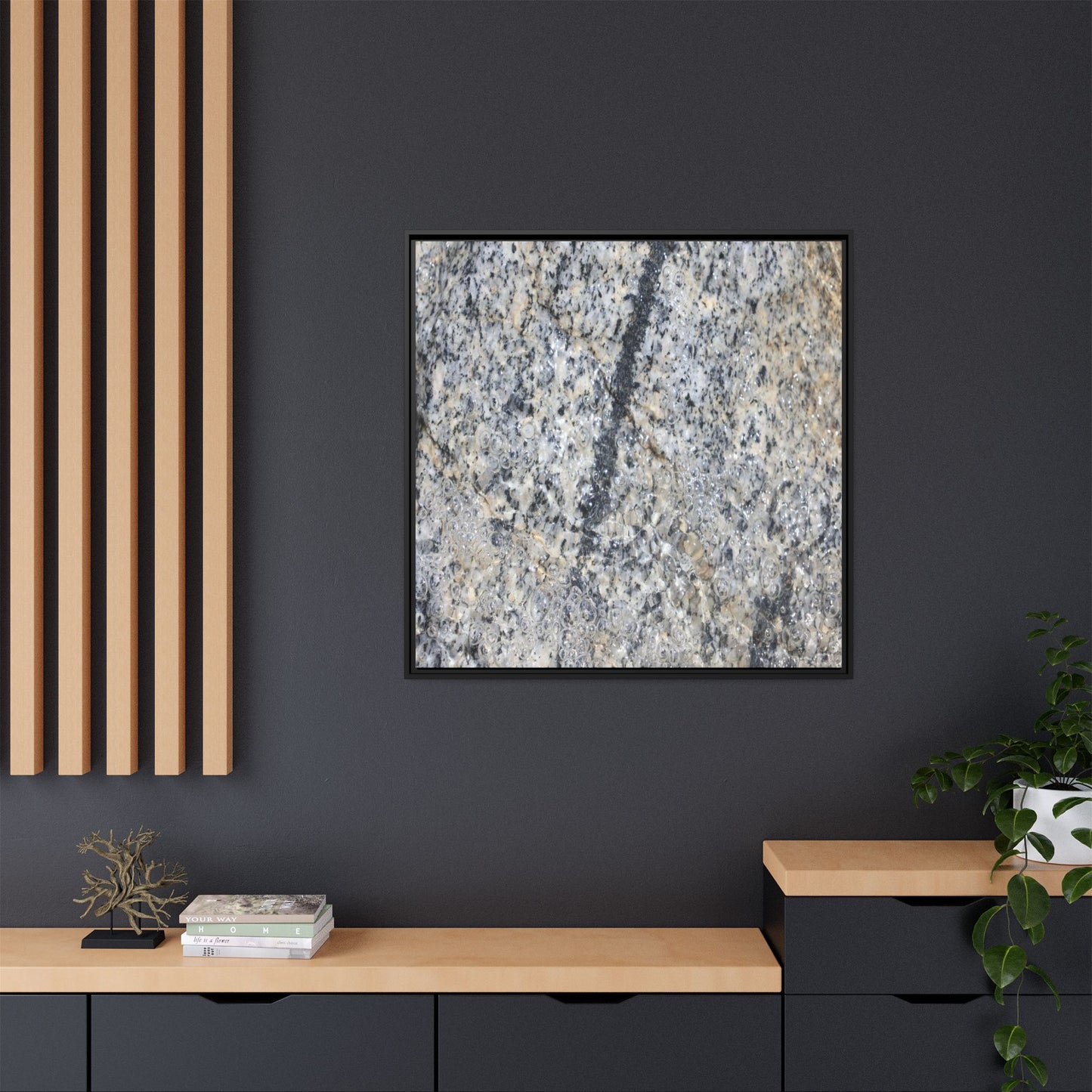 Granite Bubbles - Unique Stretched Canvas Wall Art - Art By Earth