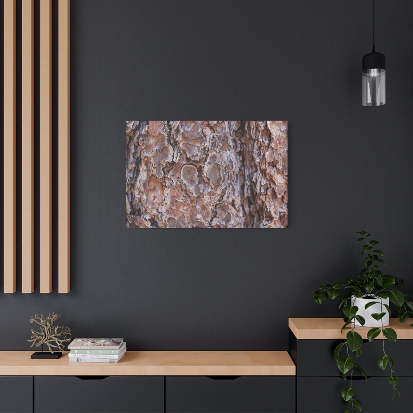 Rugged Bark Landscape - Unique Frameless Canvas Wall Art - Art By Earth