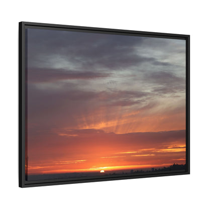 Fiery Horizon - Unique Stretched Canvas Wall Art - Art By Earth