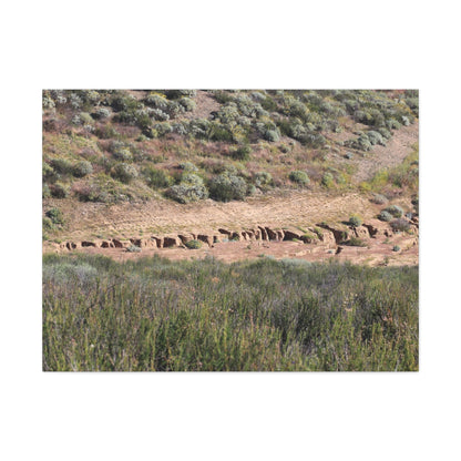 Ancient Dwellings in the Desert Valley - Unique Frameless Canvas Wall Art - Art By Earth