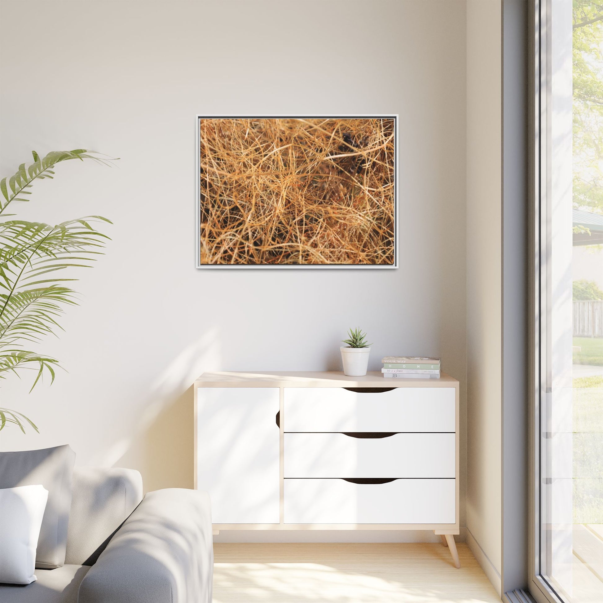 Dried Grass - Unique Stretched Canvas Wall Art - Art By Earth