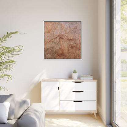 Russet Fissures - Unique Stretched Canvas Wall Art - Art By Earth