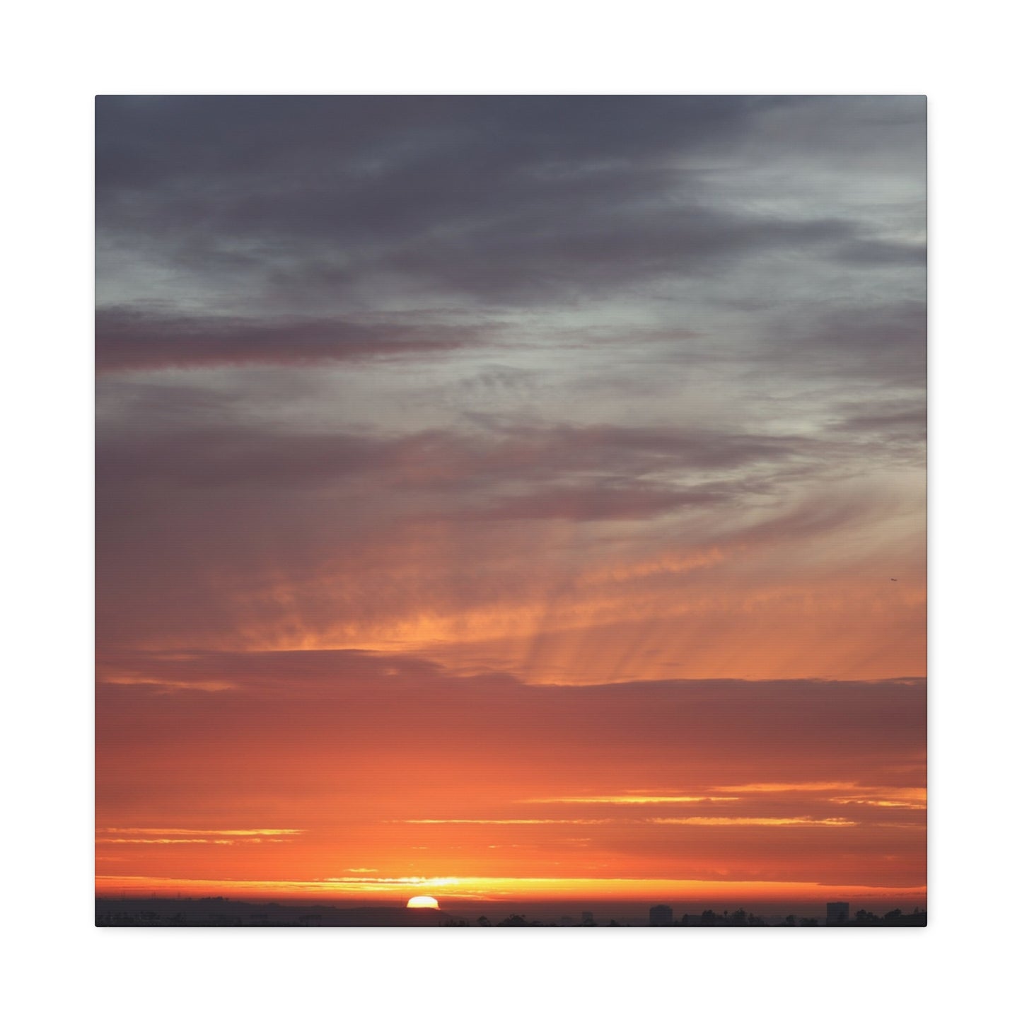 Horizon's Ember - Unique Frameless Canvas Wall Art - Art By Earth