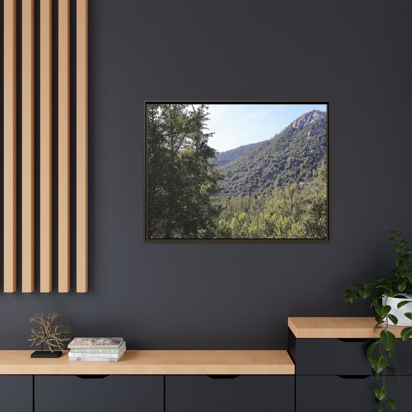 Mountain Valley Forest - Unique Stretched Canvas Wall Art