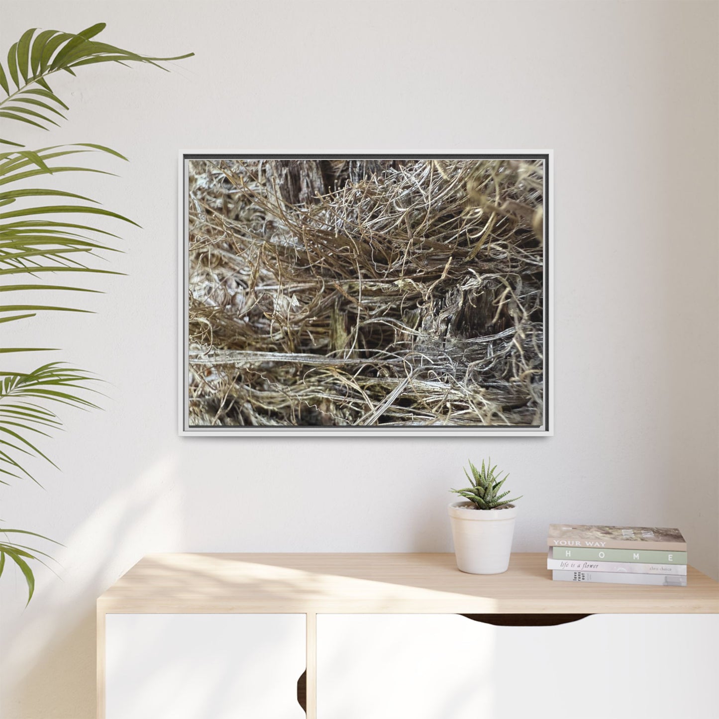 Tangled Whispers of Autumn - Unique Stretched Canvas Wall Art - Art By Earth