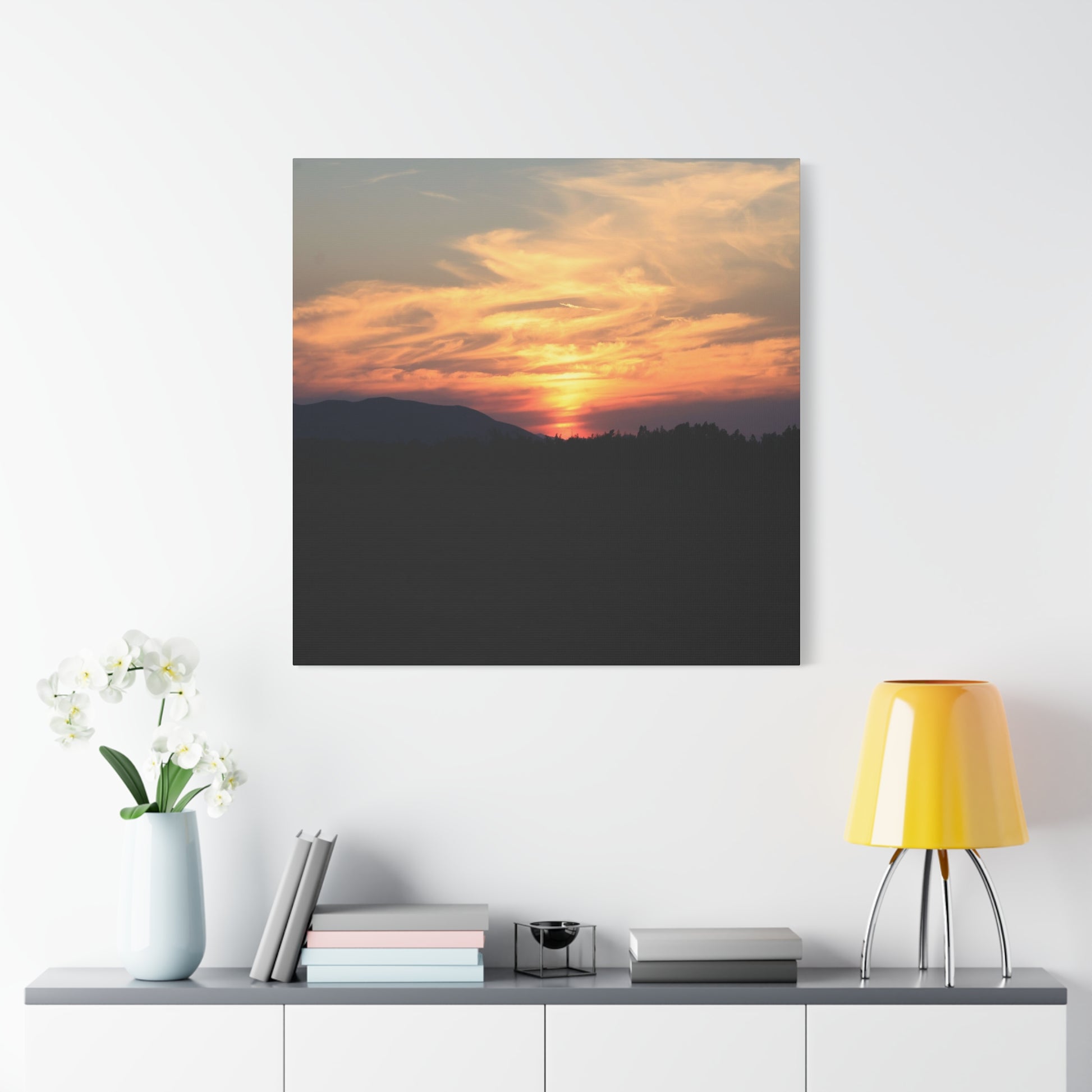 Mountain Twilight - Unique Frameless Canvas Wall Art - Art By Earth