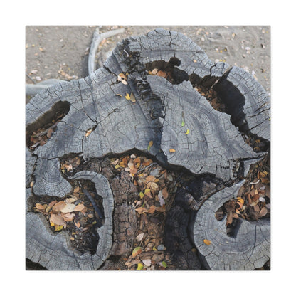 Weathered Woodland Whispers - Unique Frameless Canvas Wall Art - Art By Earth