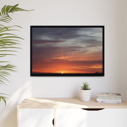 Fiery Horizon - Unique Stretched Canvas Wall Art - Art By Earth