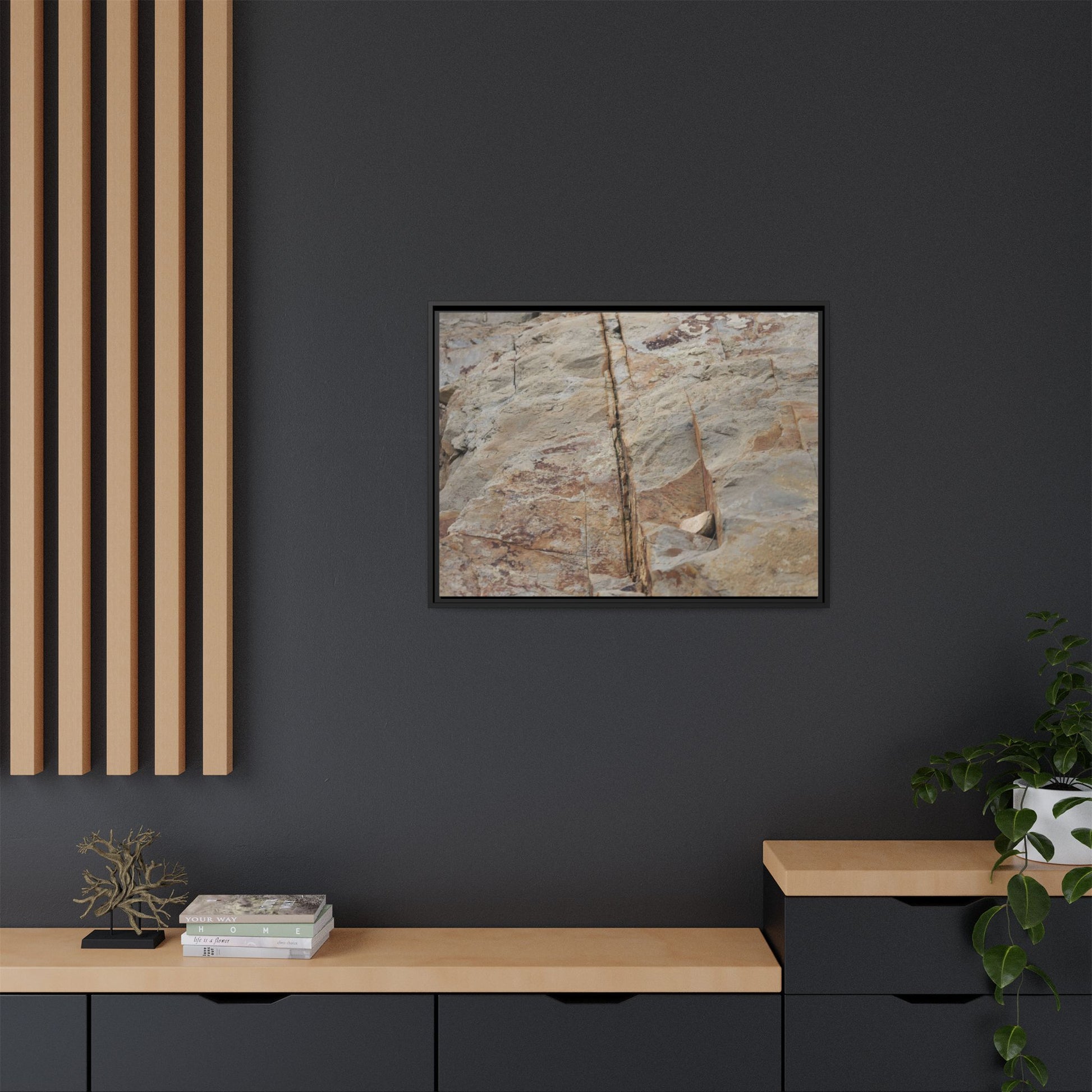 Sedimentary Symphony - Unique Stretched Canvas Wall Art - Art By Earth