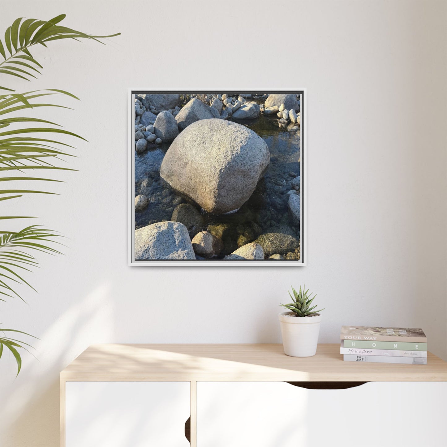 Rocky Riverbed - Unique Stretched Canvas Wall Art - Art By Earth