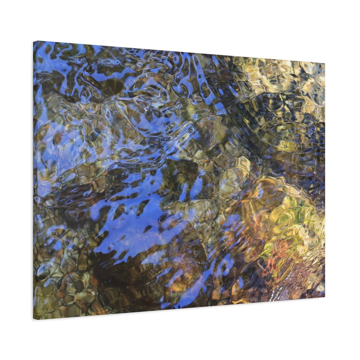 Azure Fragments - Unique Frameless Canvas Wall Art - Art By Earth