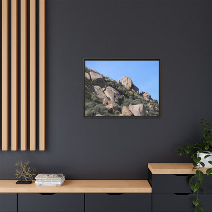 Ancient Boulders in Arid Landscape - Unique Stretched Canvas Wall Art - Art By Earth