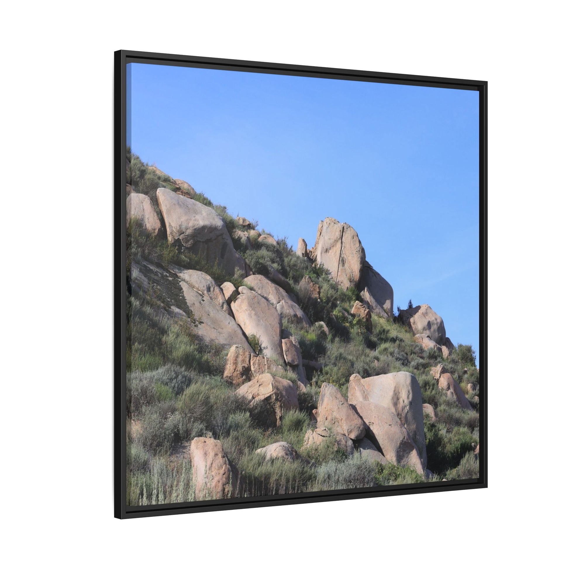 Ancient Boulders in Arid Landscape - Unique Stretched Canvas Wall Art - Art By Earth